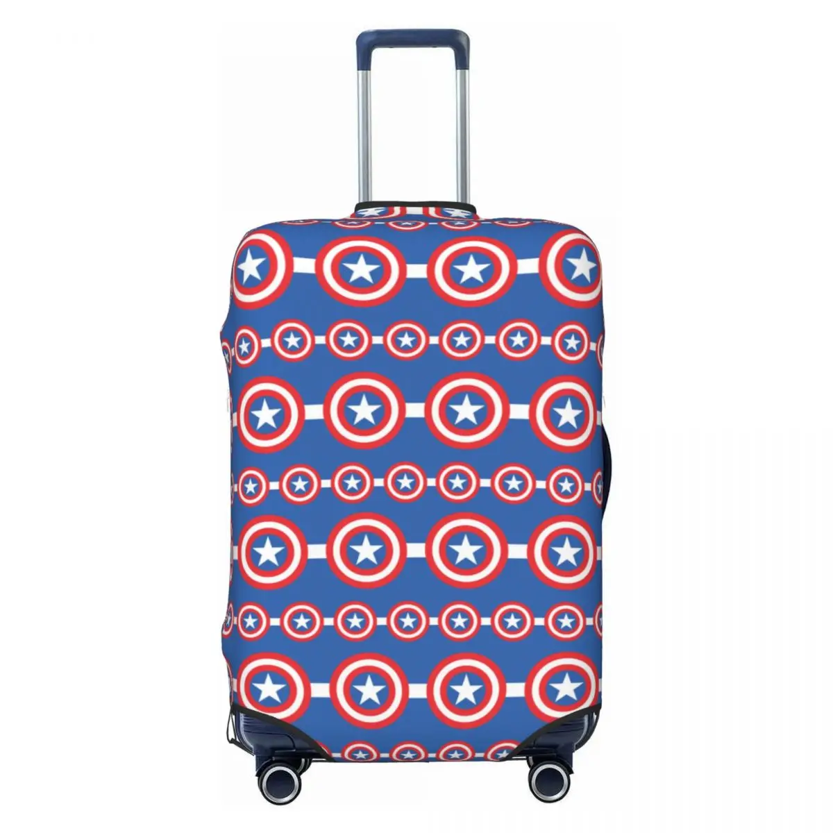 Custom Captain America Travel Luggage Cover Elastic Suitcase Cover Protector Fit 18-32 Inch