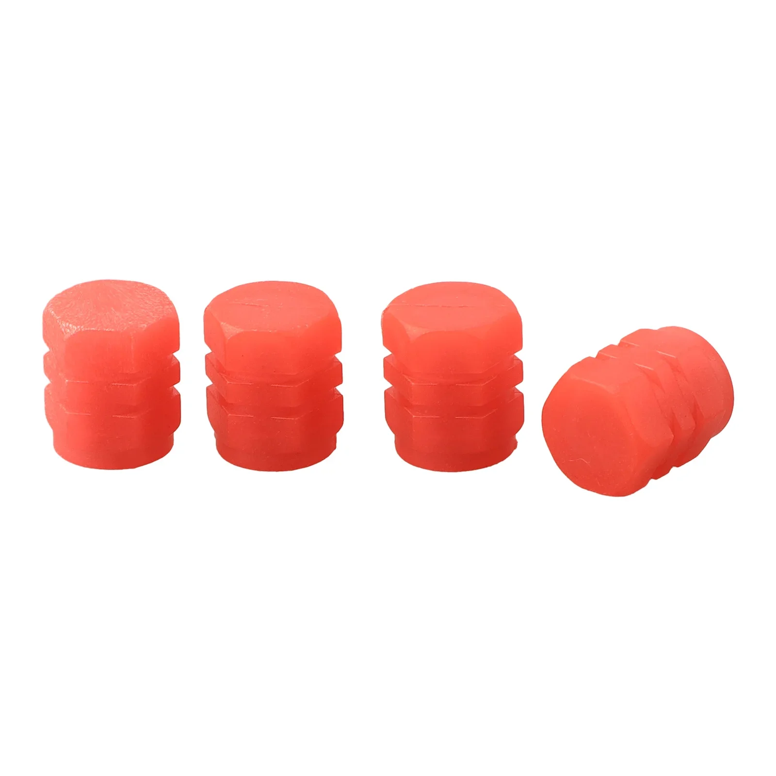 

None Car Wheel Valve Cover Car Wheels Part 4Pcs Accessories Car Wheel Tire Valve Cover Fluorescent Red Brand New