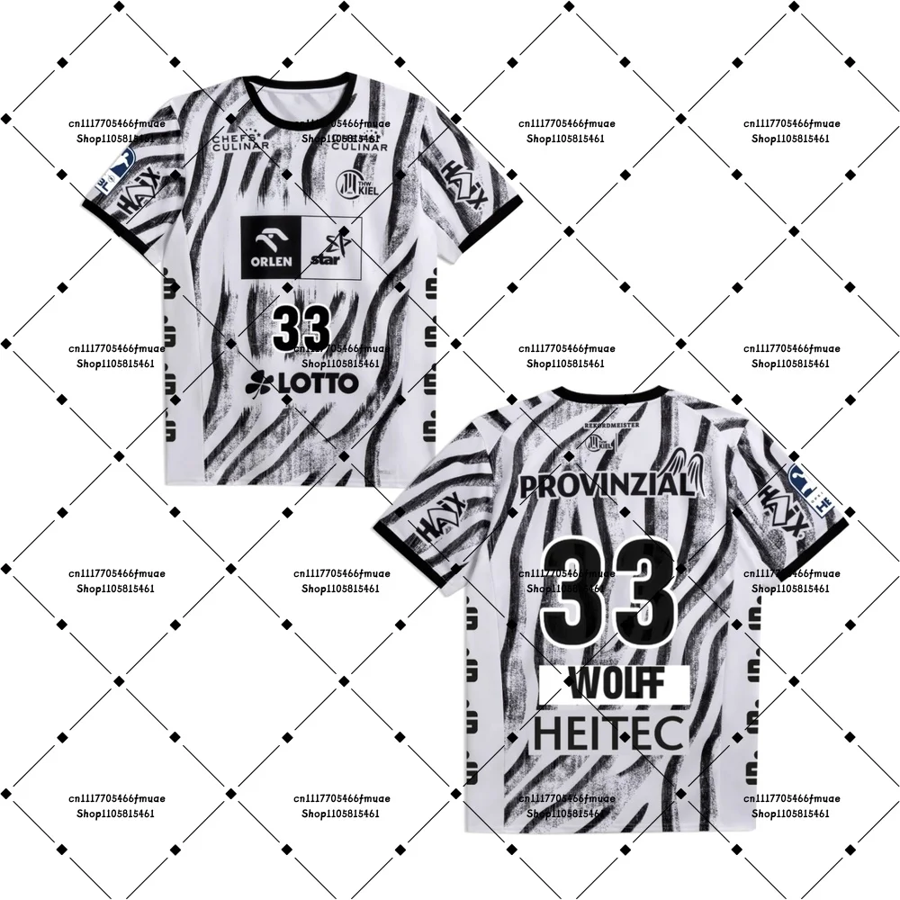 2026 Mode Sommer THW Kiel Andreas Wolff # 33 Handball-Trikot Lässiges, lockeres Sport-T-Shirt Schnelltrocknende Sportbekleidung Familien- und Kinder-T-Shirts – Detail 5