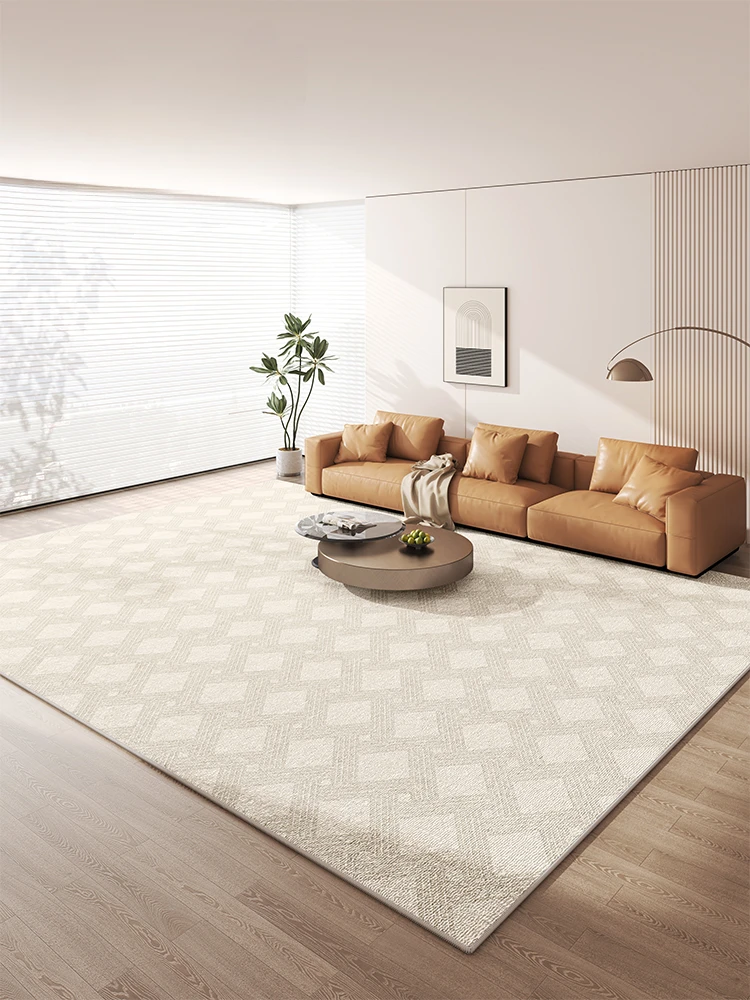 

Cream Line Carpet Warm Beige Striped Living Room Decorative Carpets Easy To Clean Bedroom Rugs Cloakroom Non Slip Rug Tapis 양탄자