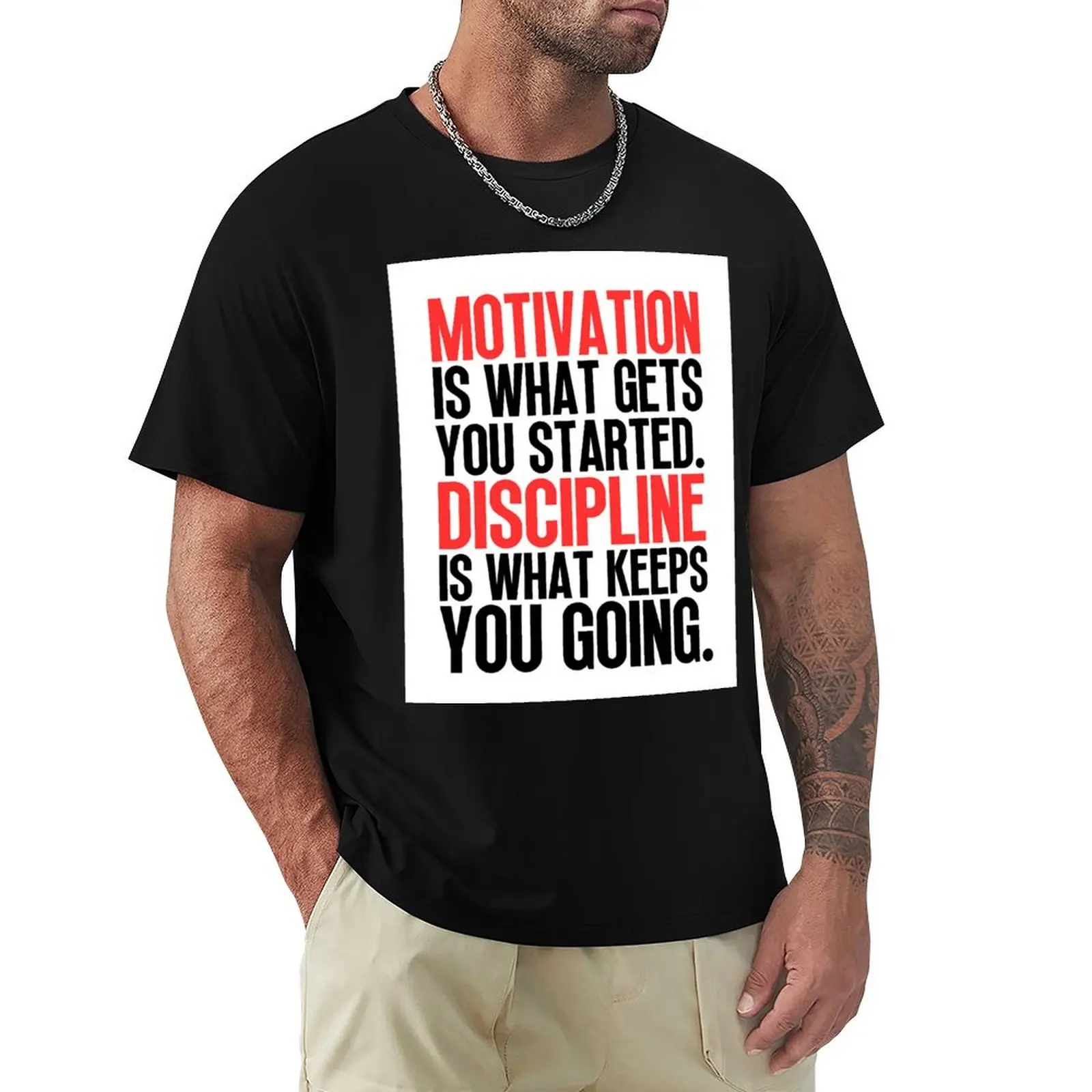Motivation VS Discipline T-Shirt Holiday Vacation Tee Shirt