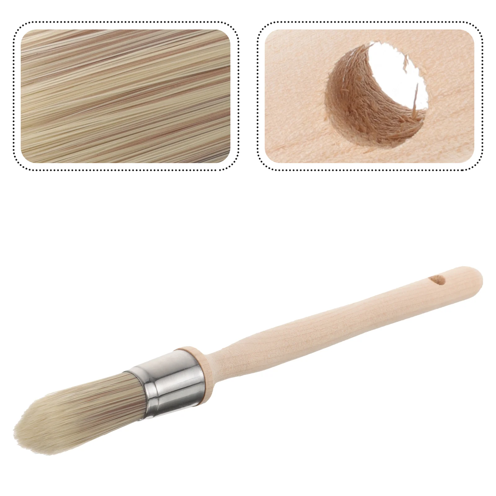 Round Paint Brush Pen for Wall Touch up Acrylic Paint Brushes Tools Walls Acrylic Paint Brushesr Small Wax Furniture