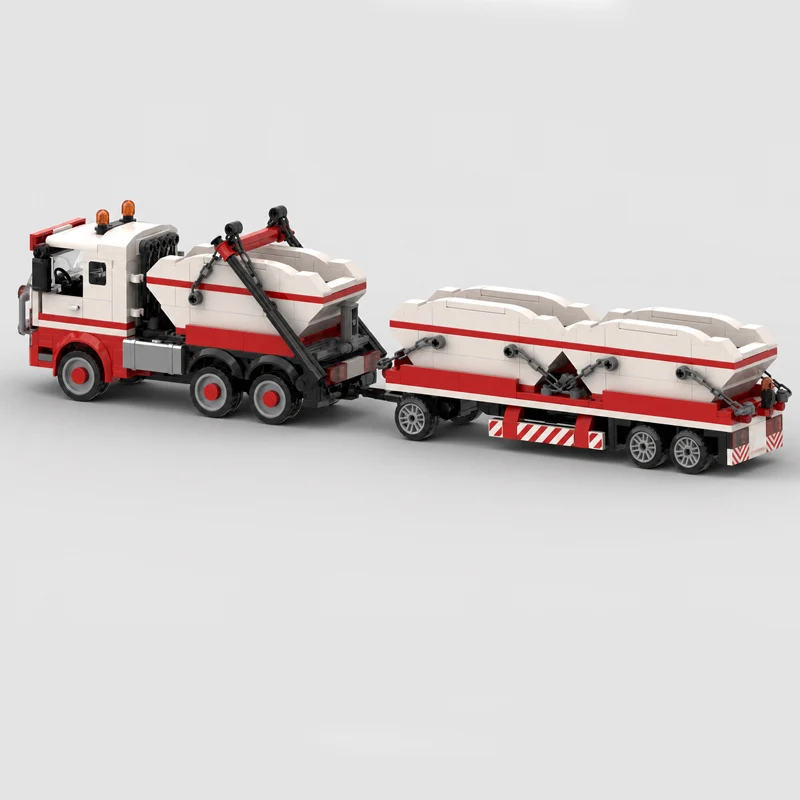 City Car Model MOC Building Bricks Dump Garbage Trucks Modular Technology Children Holiday Gifts Assemble Toys Suit