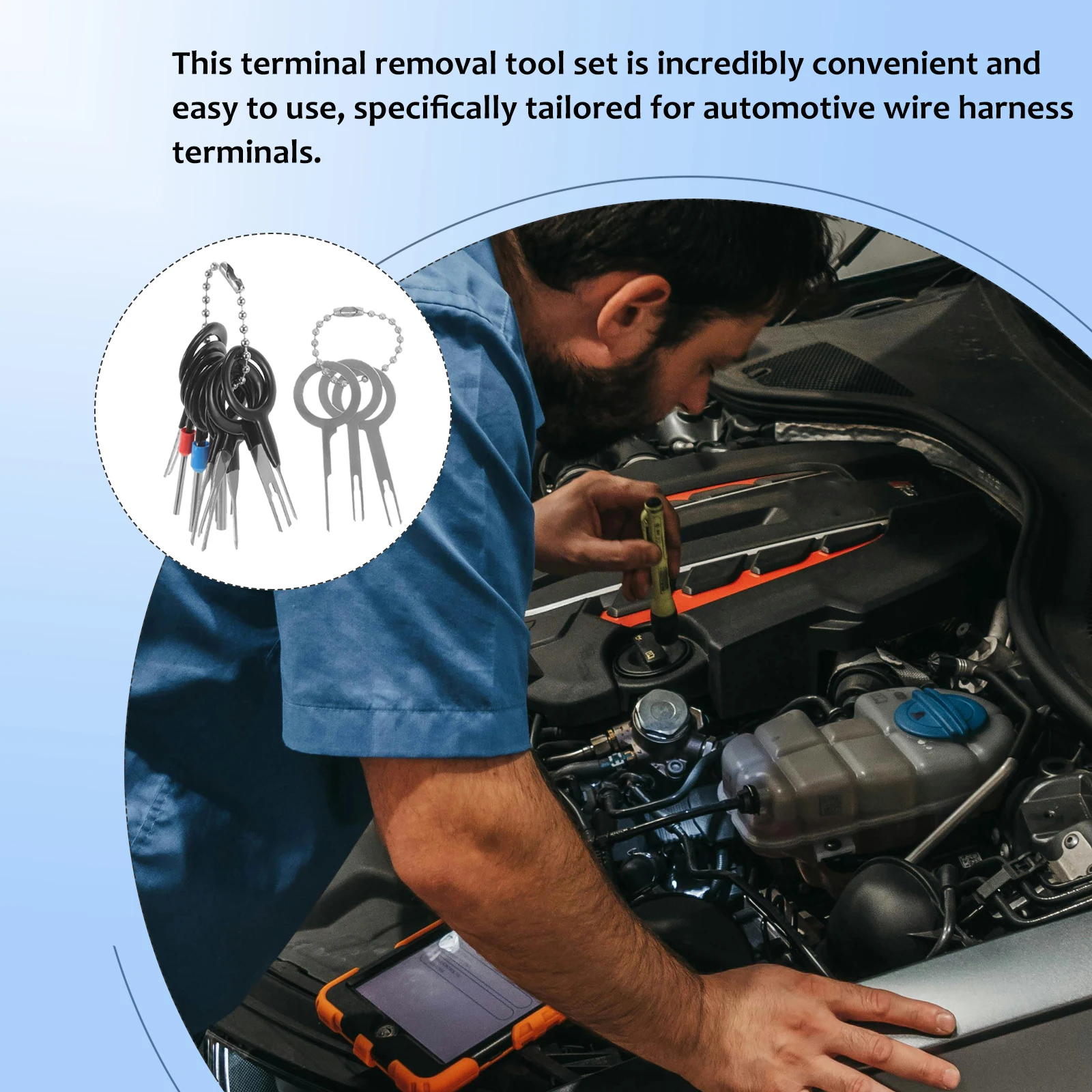 

14pcs Wire Terminal Removal Tool Kit Automotive Electrical Harness Pin Extractor Set Durable Professional Wiring Tools