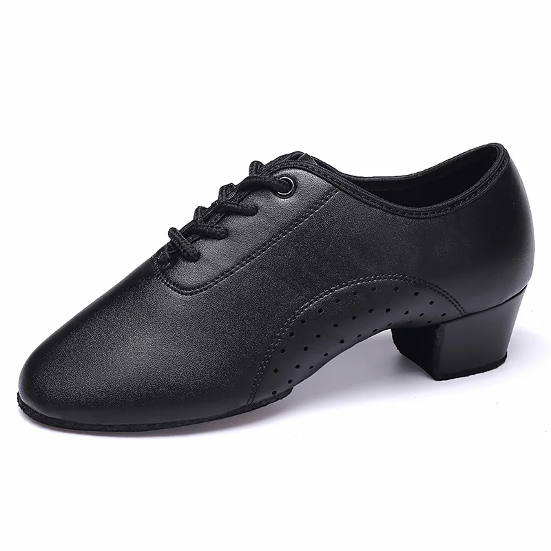 Men Black Latin Dance Shoes Low Heels Ballroom Men\'s Dancing Shoes for Boys Tango Salsa Rumba Modern Jazz Dance Sneaker