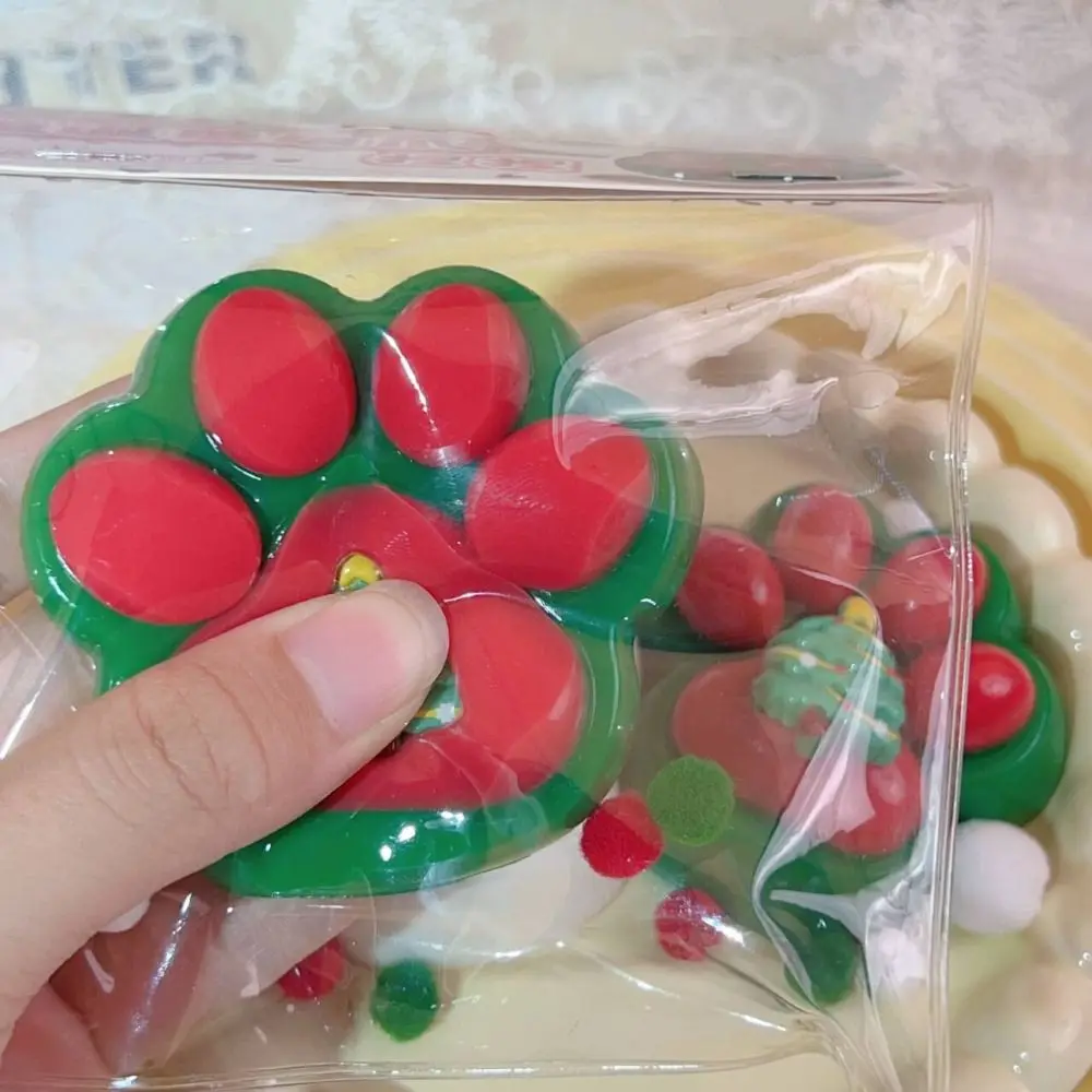 새로운 느린 리바운드 고양이 발 짜기 장난감 크리스마스 트리 소프트 꼬집고 감압 장난감 TPR 재미 있은 스트레스 릴리프 장난감