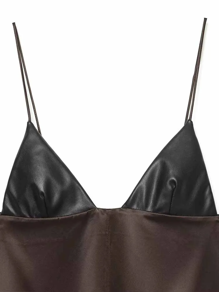 Neuzugänge im europäischen und amerikanischen Winterstil, modisches Damenbekleidungsdesign, asymmetrisches Patchwork-Oberteil mit Leibchen