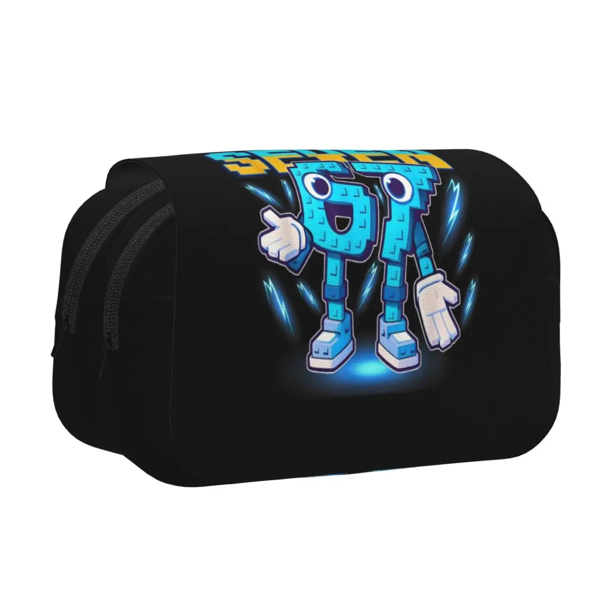 Number  Building Blocks Print Pencil Cases Pencil Pouch Hard Shell Leather Large Storage Pen Box Pencil Bag for Kids School