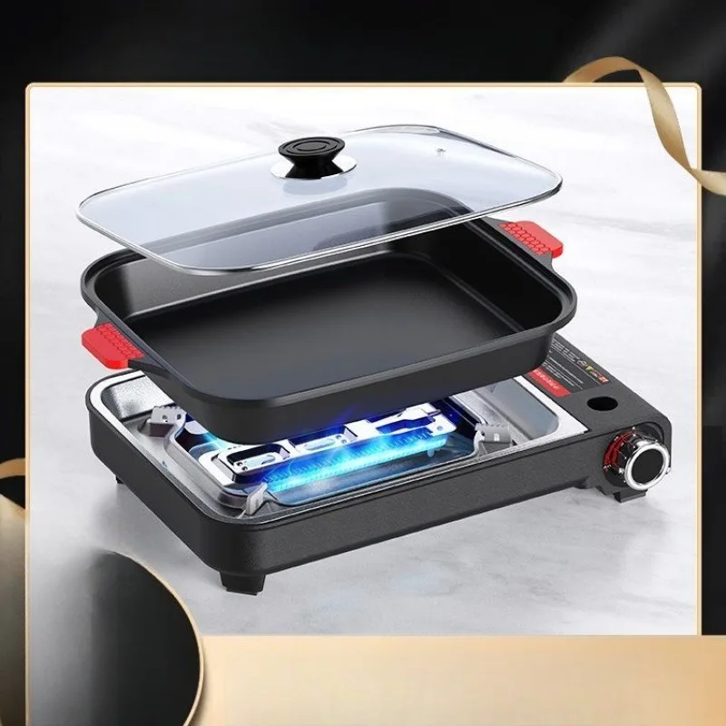 

cassette stove, commercial fish oven, paper-wrapped fish special pot, outdoor gas grilled fish plate, household portable hot pot