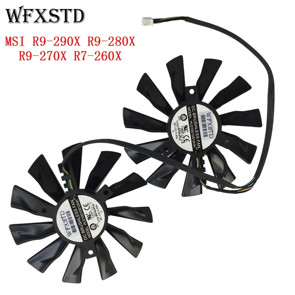 New Cooling Fan For MSI R9-290X R9- 280X R9-270X R7-260X GAMING PLD10010S12HH Laptop Cooler Radiators Cooling Fan