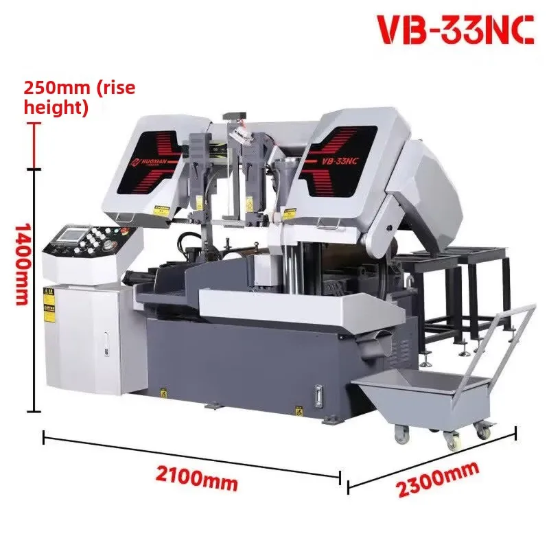 Double cylinder double column play bed gantry sawing machine automatic material sawing machine