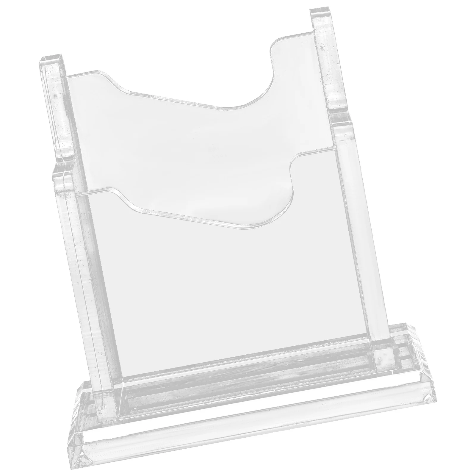 حامل البطاقات، حامل بطاقات سطح المكتب من الأكريليك الفاخر، منظم المكتب، حاوية بطاقات الاسم، قاعدة ثابتة غير قابلة للانزلاق