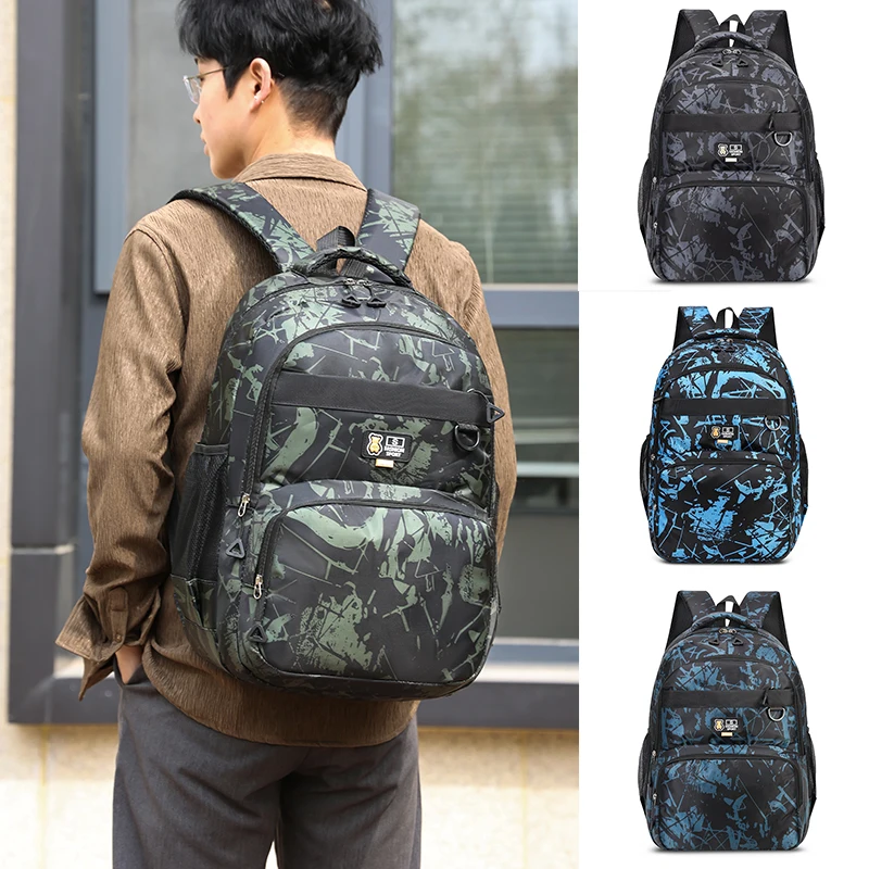 

Fashion Camouflage Backpack Men's Large Capacity School Bag Multifunctional Casual Travel Backpack for Outdoor Sports