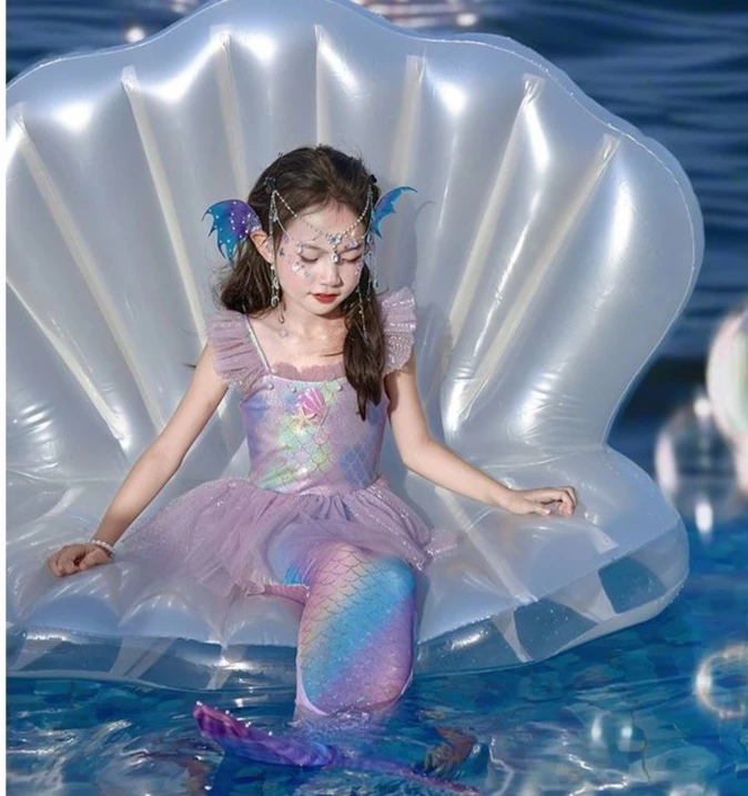 Girls' Princess Swimsuit Summer 2026 Baby New Stylish Children's One-piece Swimsuit Princess Swimsuit Forest Style