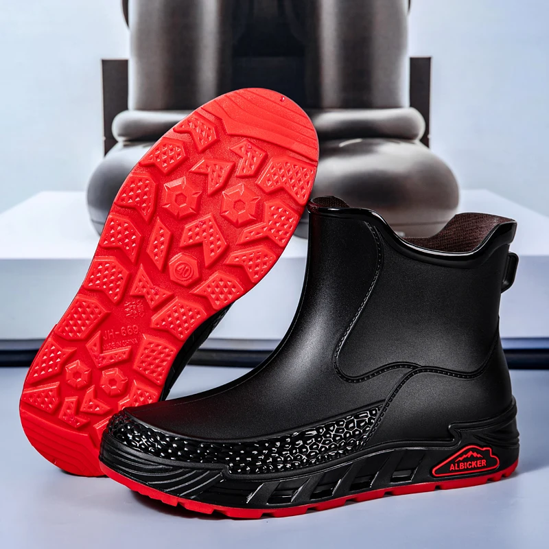 

New Large Size Fashionable Rain Boots for Men and Women, Kitchen Fishing Shoes, Couple Style Rain Boots