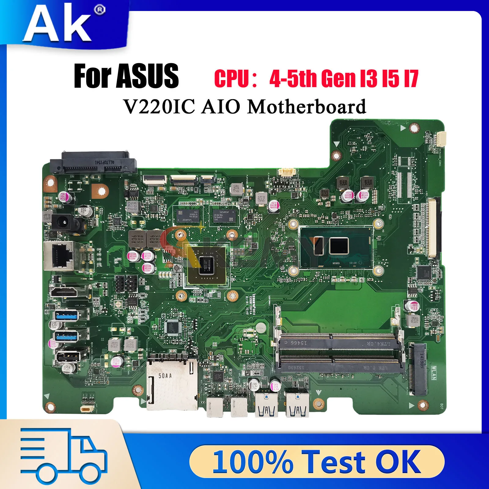For ASUS Vivo AiO V220IA All-in-one Motherboard V220I CPU I3 I5 I7 5th Gen 930MX V2G V220IQ V220F V220ICR V220IAR V221IA V222JA