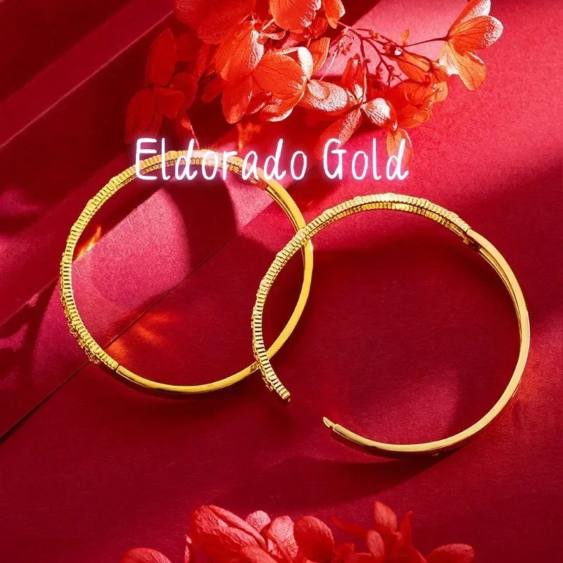 

Золотой браслет Eldorado Gold 9999 пробы, 24K, из желтого золота, с четырьмя листочками