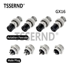 GX12 GX16 GX20 2 3 4 5 6 7 8 9 10 Pin Connector Male Female Butting Wire Cable Circular Aviation Socket Plug