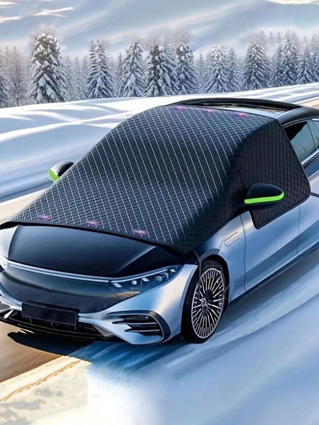 Suitable for all vehicles - Oxford fabric windshields with UV protection and snow shields, suitable for both winter and summer