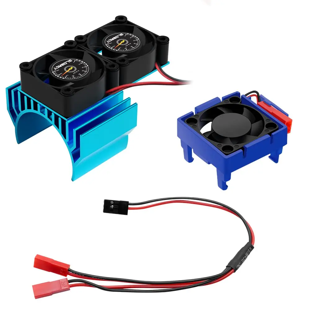 VXL-3s ESC Cooling Fan and Motor Cooling Fan Dual Fan Set for 1/10 Slash Stampede Rustler Replace 3340 Velineon VXL-3s