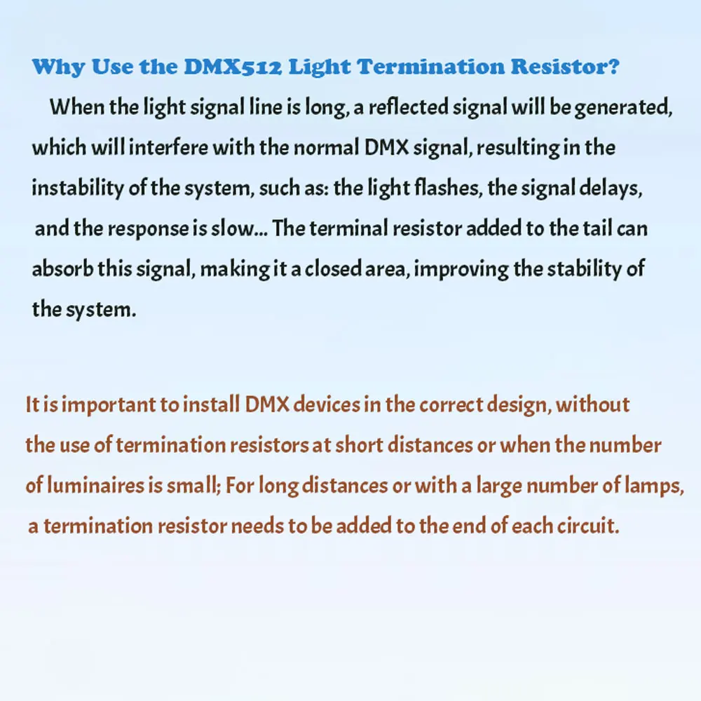 DMX512 Terminator Resistor 120Ω XLR 3 Pin 5 Pin Signal Terminator for LED Beam Moving Head Lights DMX512 Cable Line End Resistor