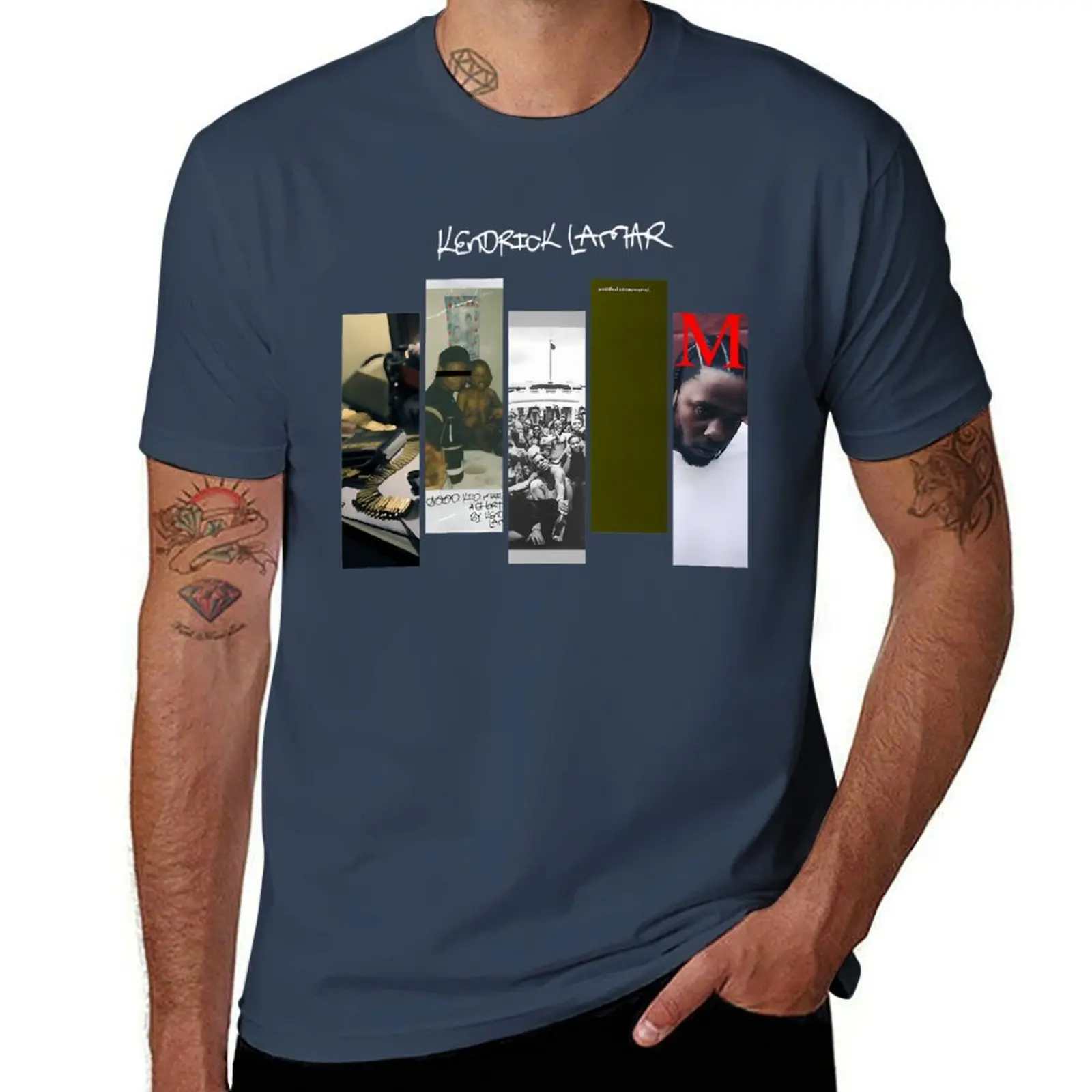 

Винтажная футболка Kendrick Lamar Discography, мужские футболки с принтами, футболка с принтами