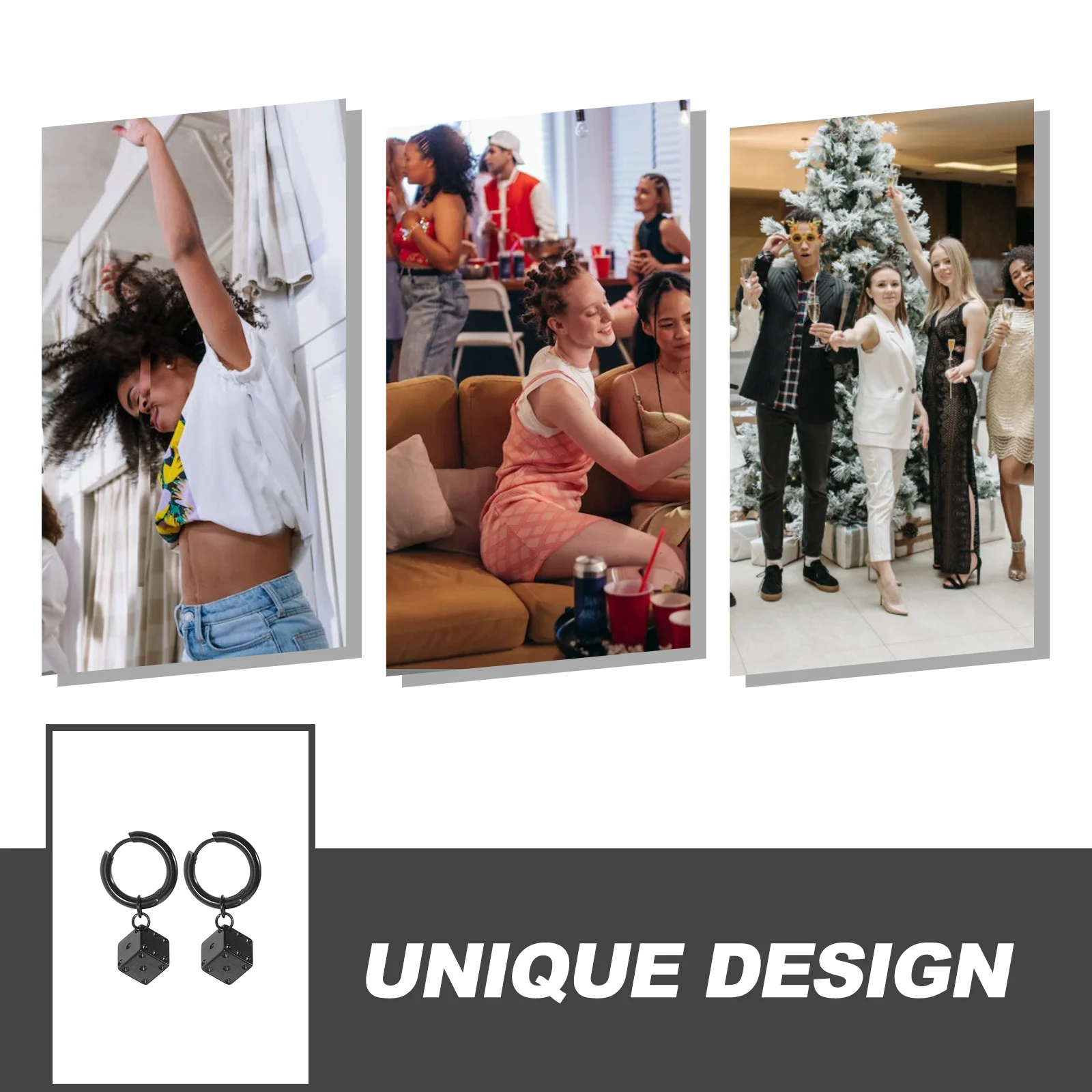 1 Pair Hoop Earrings For Women Fashion Earrings Lightweight Metal Ear Jewelry Cool Novelty Gift Idea