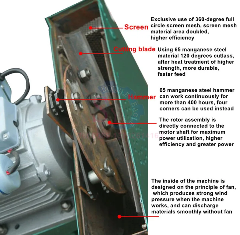 Mesin penghancur jerami jagung kering multifungsi kecil rumah tangga penggiling penggiling pakan jerami gandum digunakan untuk babi domba ayam