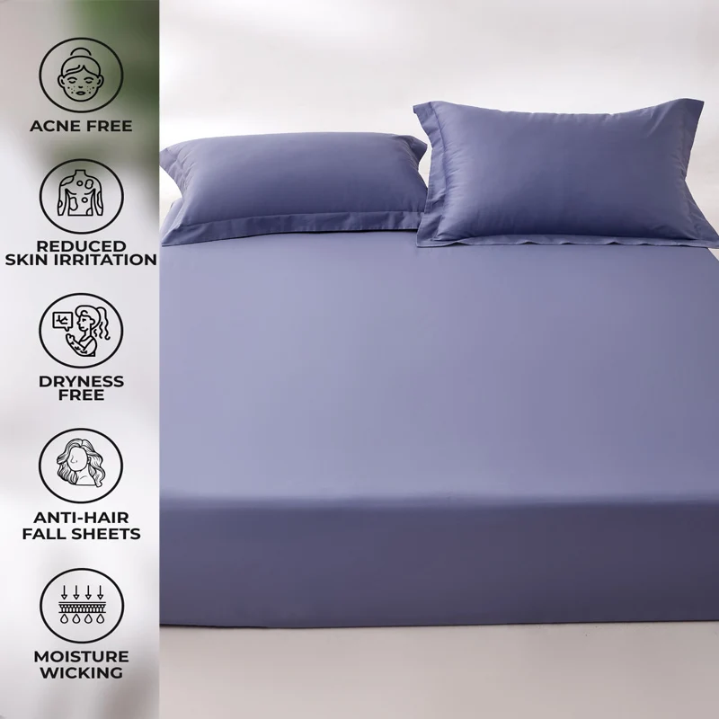 800TC Egyptian Cotton Fitted Sheet with Elastic Band Solid Color Bed Sheet Luxury Mattress Cover Fit Sheet 100/140/160/200x200cm