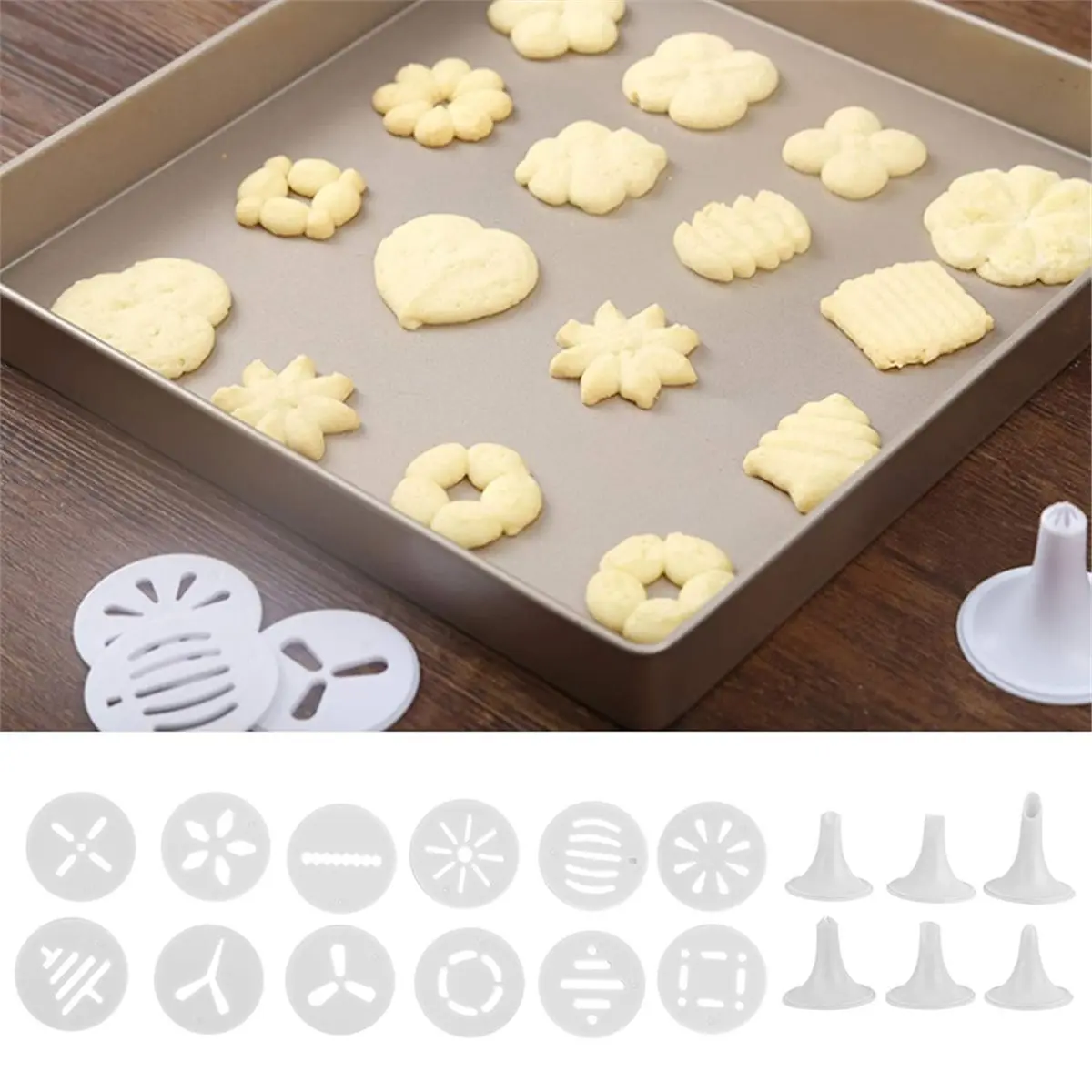 【50% OFF】Cookies Press Cutter Maker Nozzle Sets Kitchen Baking Tools
