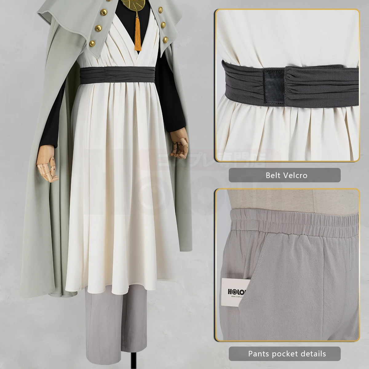 HOLOUN Qifrey Cosplay Costume Witch Hat Atelier Anime Hat Cloak Pants T-shirt Dress Convention Halloween Christmas view 3