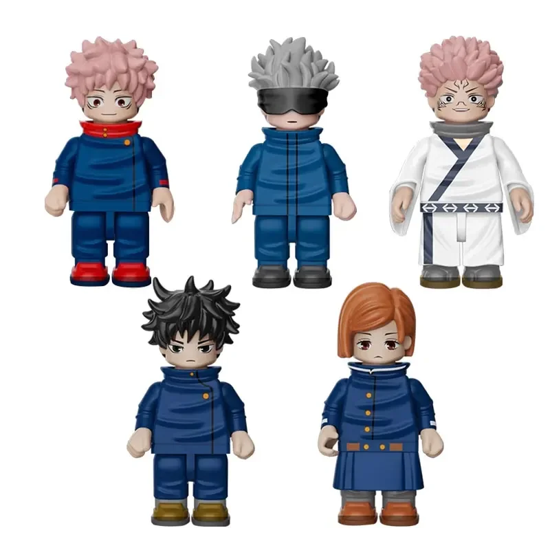 

Original Jujutsu Kaisen Satoru Gojo Ryomen Sukuna Kugisaki Nobara Miniature Action Figures Assembly Toy Kids Gift