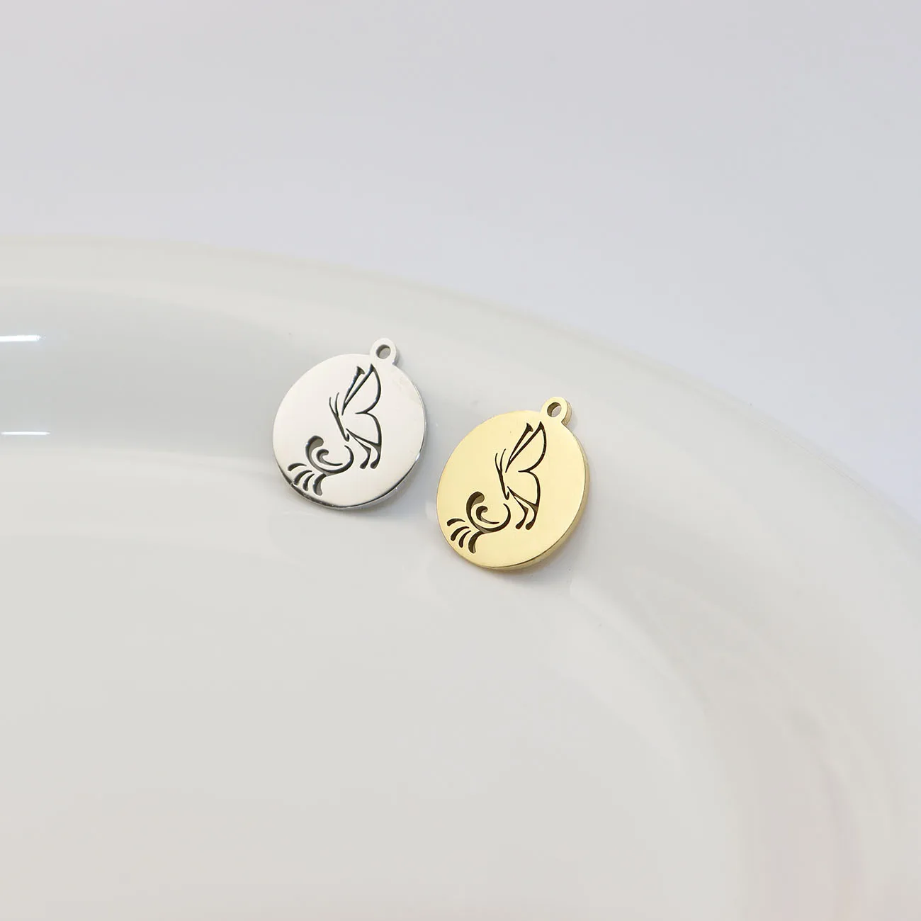 

10 шт., PVD-пластина из нержавеющей стали, подвески-бабочки, микро-лак, модное ожерелье, серьги, ювелирный аксессуар для женщин и девочек, сделай сам, ручная работа