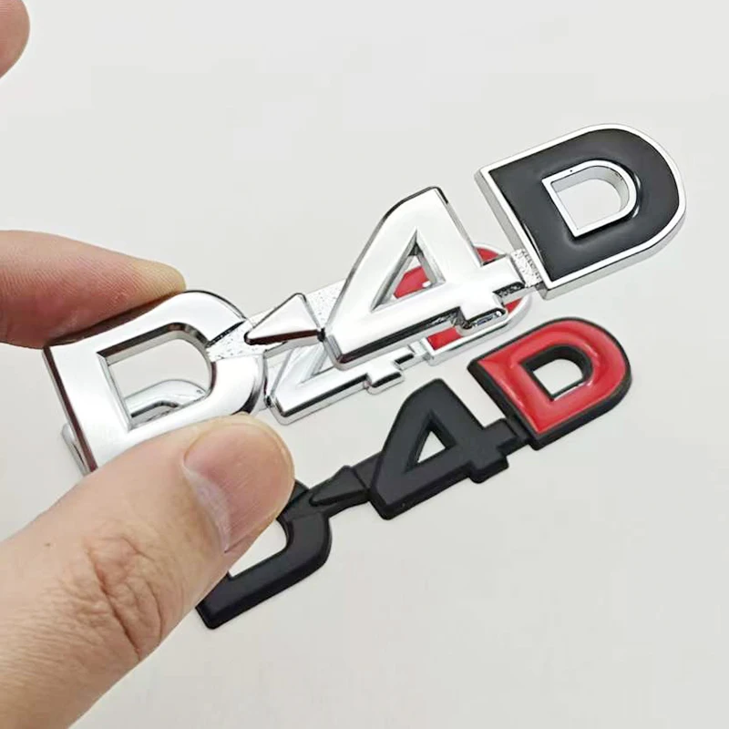 3D Metal Car Letters Logo D4D Badge Trunk Fender Emblem Sticker For Toyota Yaris Corolla Avensis Land Cruiser Hilux Accessories 3