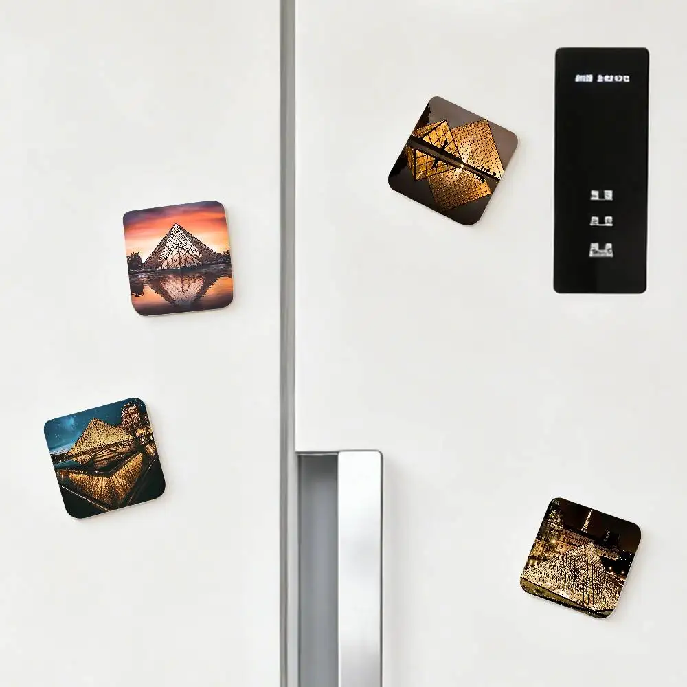 Louvre Museum In Paris Refrigerator Magnet Creative Kitchen Home Decoration Soft Magnetic Decor Festival Gifts Multi Scene Use