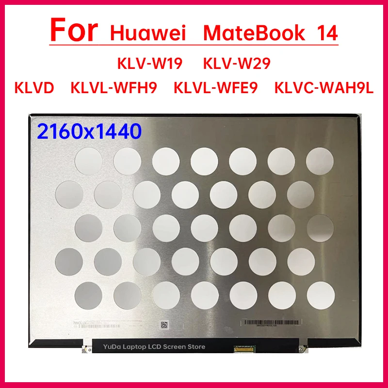 

14" Laptop LCD Screen For HUAWEI MateBook 14 KLV-W19 KLV-W29 KLVD KLVL-WFH9 KLVL-WFE9 KLVC-WAH9L Digiziter Assembly Replacement