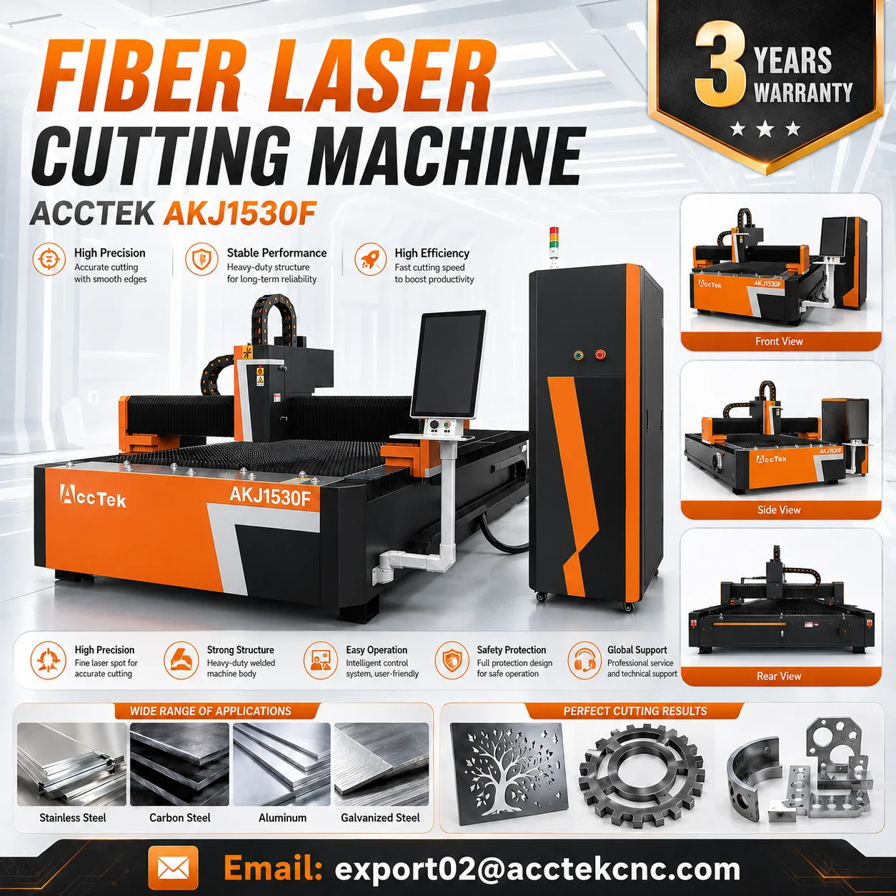 Industrial Laser Metal Cutter - Cortadora a Laser de Fibra de