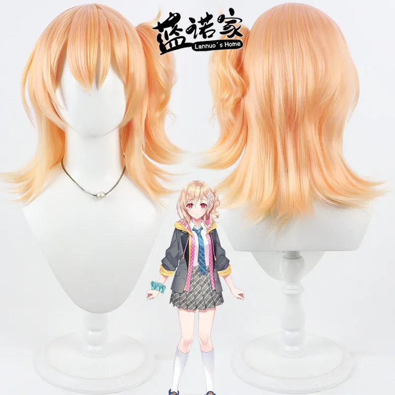 Virtual YouTube Vtuber Meiraku Rei Cosplay Wig Halloween Carnival Party Props Synthetic Hair Heat Resistant Fiber + Wig Cap