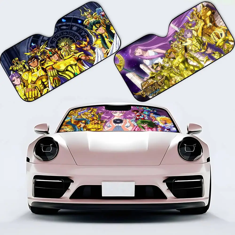 K-Nights Of The Zodiac أنيمي سيارة ظلة السيارات ظلة يغطي غطاء الزجاج الأمامي العالمي للطي قناع #3