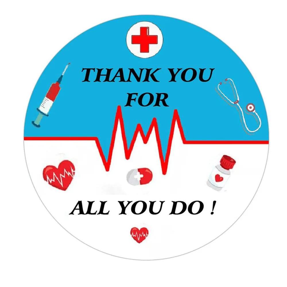 Healthcare Workers Thank You Stickers, Healthcare Workers labels, doctors Emergency Medical Basic Workers Decoration