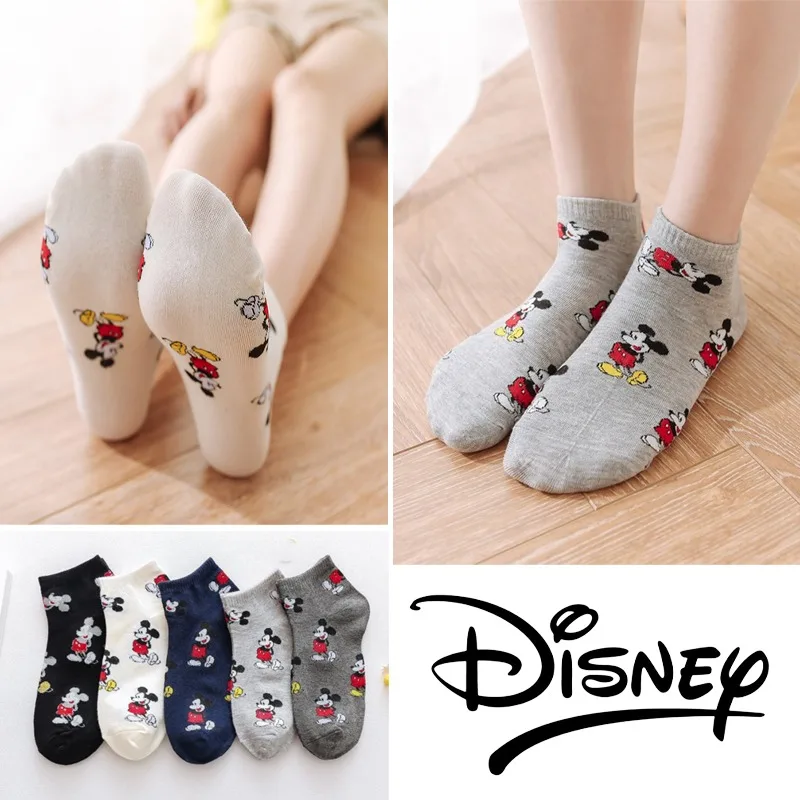 

Disney Mickey Mouse Socks Cotton Anime Women Girls Breathable Summer Sports Short Sock Shallow Mouth Casual Cartoon Low Socks