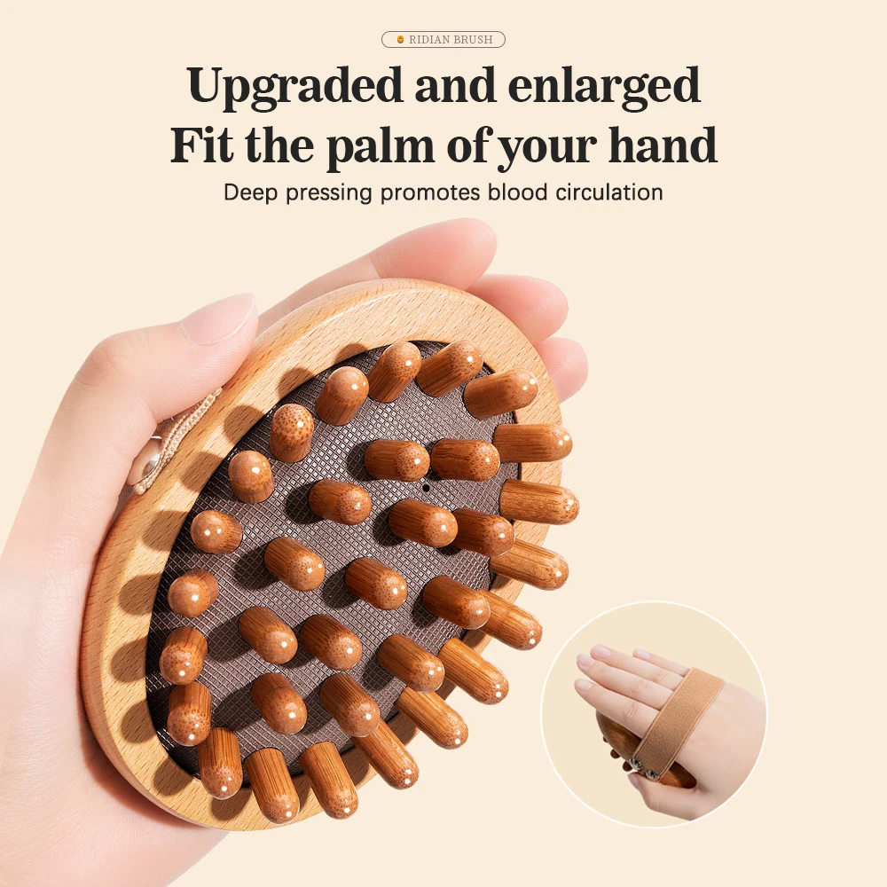 Wooden Massage Comb Body Eliminate Cellulite Edema Promote Blood Circulation Guasha Scraping Spa Body Scalp Head Massager New