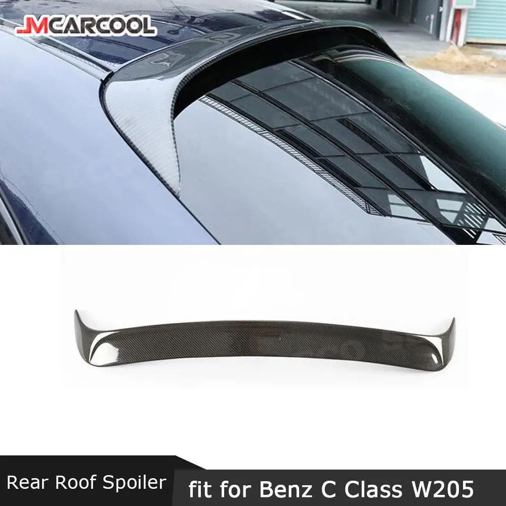 

JMCARCOOL For Mercedes W205 C300 C400 C63 AMG 2015-2019 Rear Roof Spoiler For C Class Carbon Fiber Window Wings Trunk