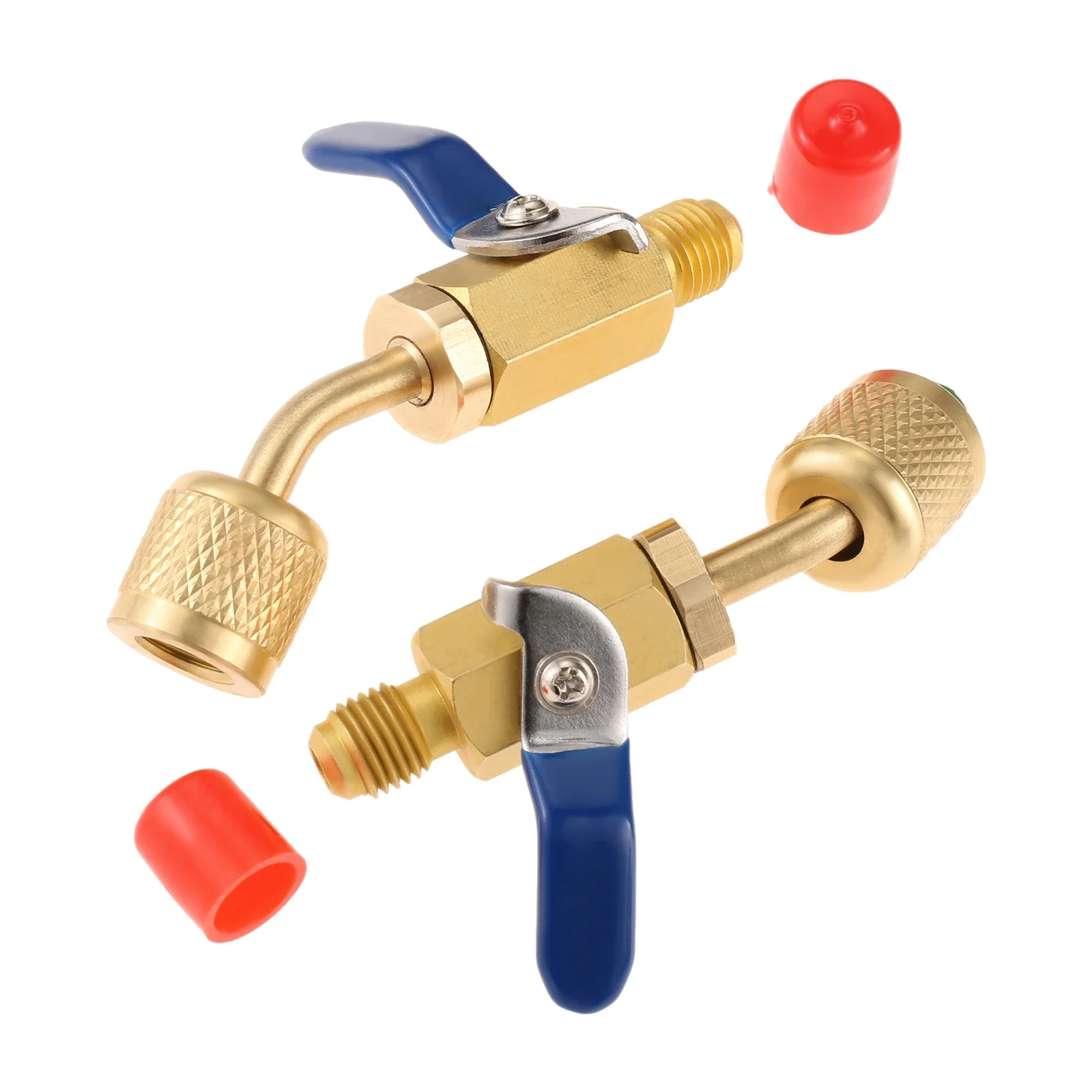 2Pcs For A2L R32 R454B Brass Ball Valve Adapter 1/4