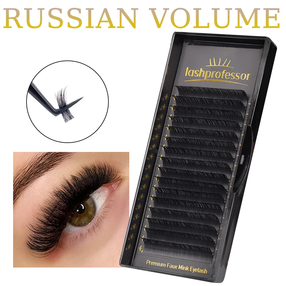 

Lashprofessor 16Rows Korea Silk False Mink Eyelash Extension Individual Classic Eyelashes Russian Mega Volume Soft Cilios Makeup