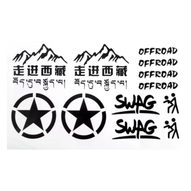 RC car shell car sticker decoration for 1/8 1/10 1/12 RC Crawler Car SCX10 TRX4 Defender 90046 RC4WD D90 D110 TRX6 MK07 Tank 300