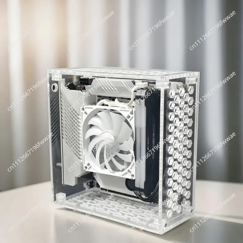 For Mini ITX chassis DC-ATX power supply DIY desktop ultra-thin horizontal core display HTPC small chassis