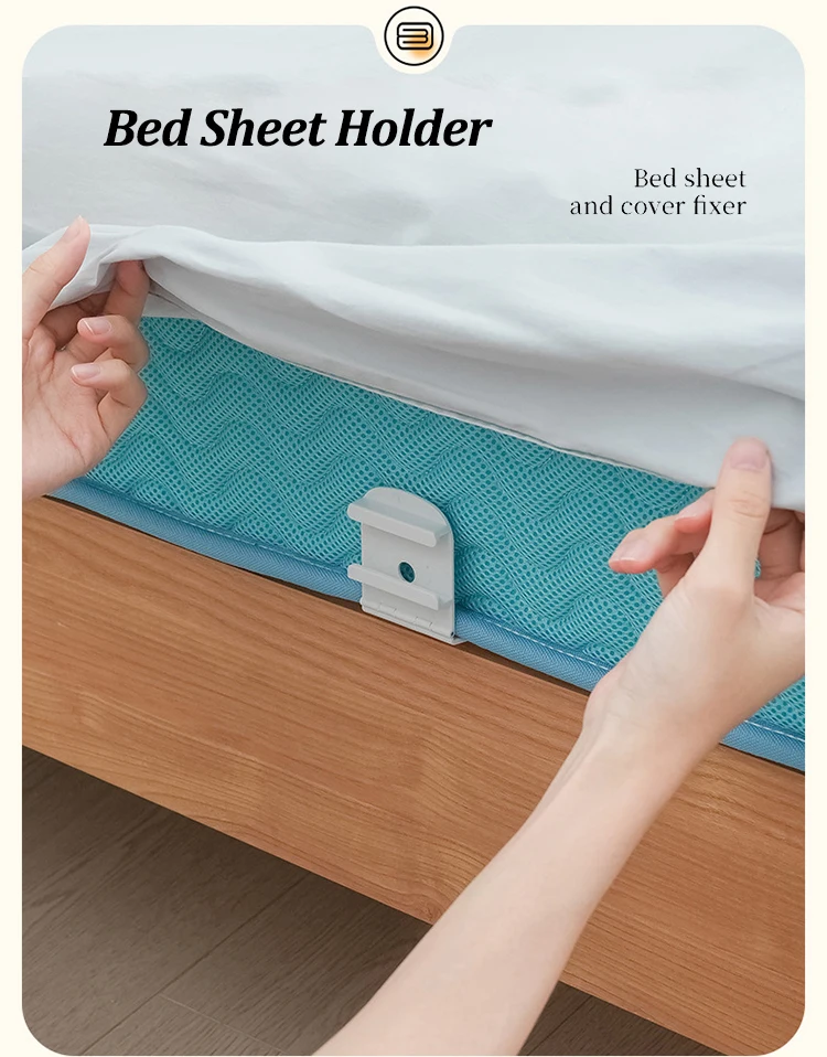 4Pcs Multifunktionale Bett Ecke Blatt Clips Hause Anti-Shift Bett Abdeckung Befestigungs Clip Nicht Slip Unsichtbare Blatt befestigungen Halter – Detail 4