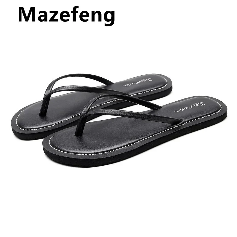 Mazefeng Women Non Slip Flip Flop Slippers Woman Summer Ladies Shoes Comfortable Casual Beach Slides Female Soft 2021 Footwear