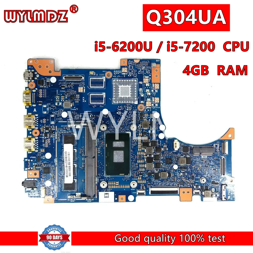 

Q304UA i5-6200/7200 CPU 4GB RAM Mainboard For Asus Q304U Q304UA Q304 Q304UAK Laptop Motherboard 100% Tested OK